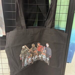 Black Horror Character Tote Bag